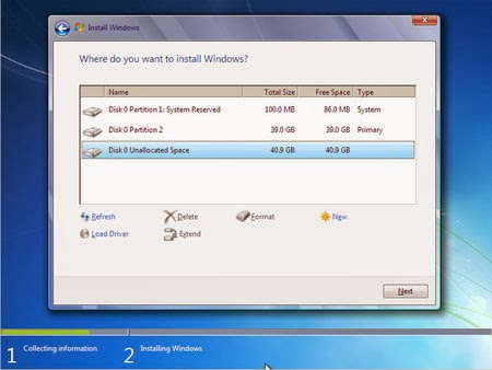 Cara Instal Windows 7 - Partisi Hardisk 6