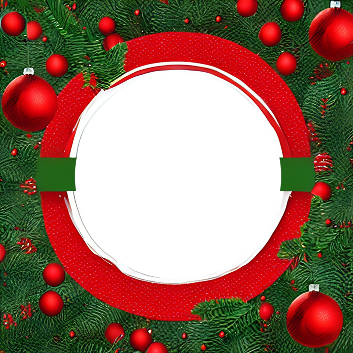 gambar lingkaran dengan bola natal