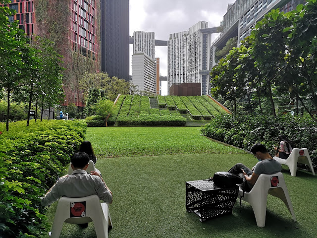 garden outside Tanjong Pagar MRT