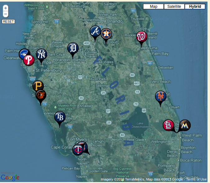 Spring Training Locations In Florida Map Florida's Grapefruit League   Code For MLB Spring Training 