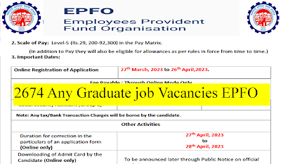 Any Graduates apply for 2674 PF Officer Vacancies