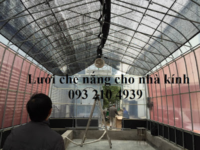 Lắp đặt lưới cắt nắng cho nhà kính nông nghiệp