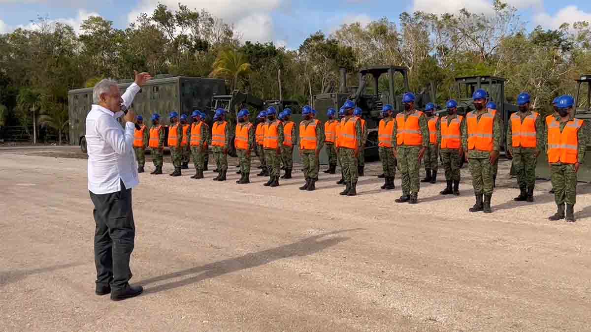 MILITARES CONSTRUCCIÓN TREN MAYA TRAMOS 01