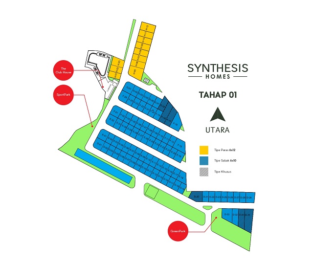 SITE PLAN Synthesis Homes Tahap 01