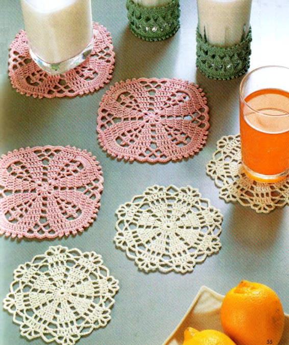 Crochet Coasters colored