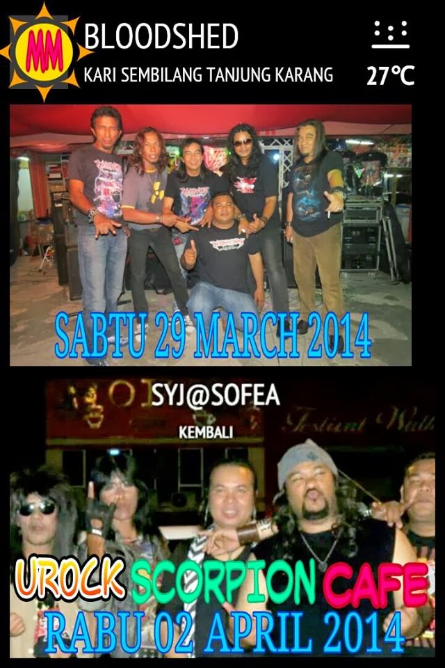 Event Bloodshed Kari Sembilang dan SYJ Urock Scorpion Cafe