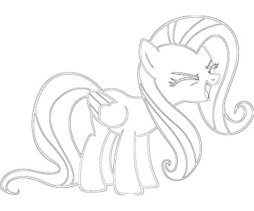 #4 Fluttershy Coloring Page