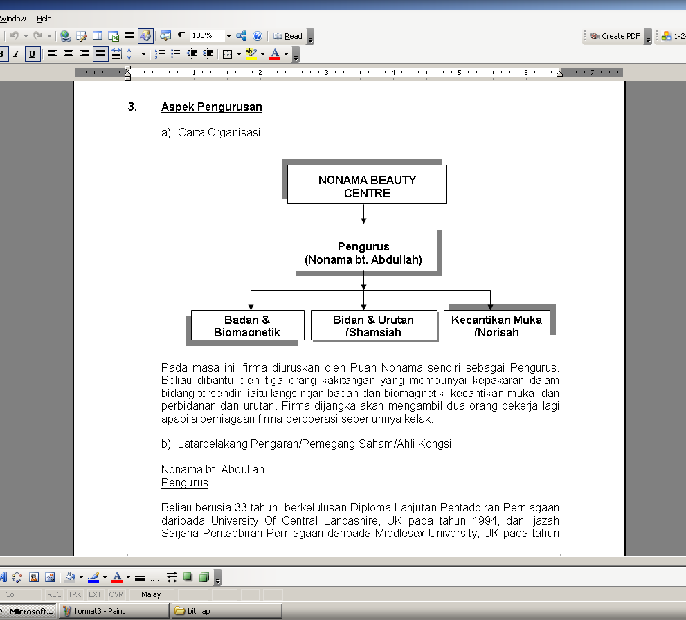 Rancanganperniagaan2u: BONUS 1 - CONTOH dan FORMAT 