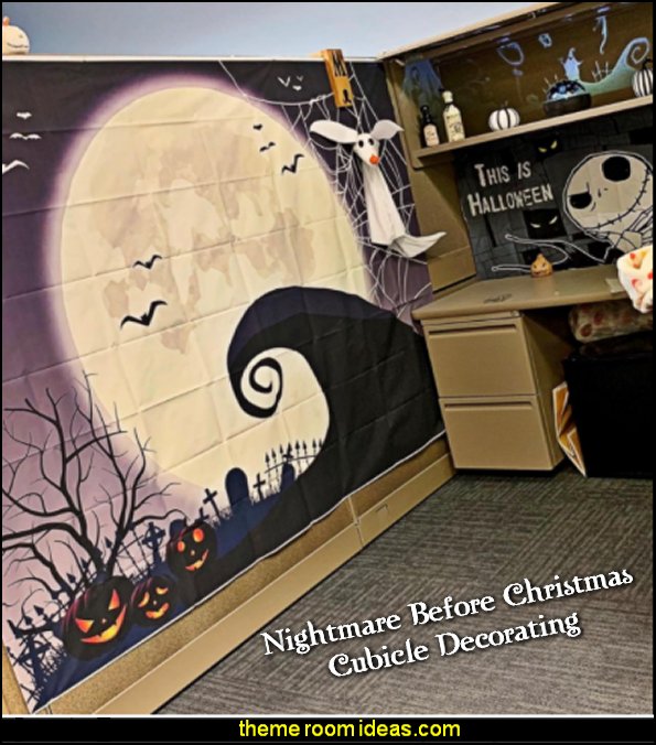 Nightmare Before Christmas Themed Party Decoration Backdrop Nightmare Before Christmas cubicle decorating