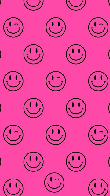 Papel de Parede Celular Feminino Rosa Emojis