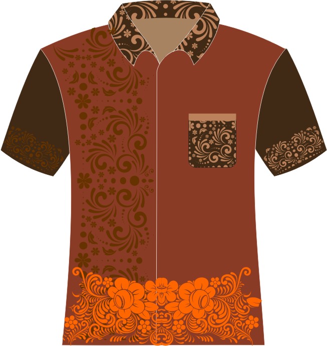 Contoh Baju Batik Vector  Free DOWNLOAD vector