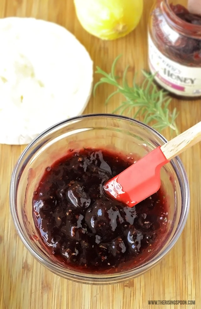 Baked Brie Recipe with Lemon, Rosemary & Triple Berry Jam