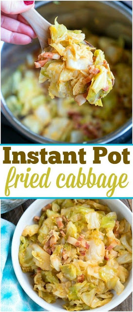 Pressure Cooker Instant Pot Fried Cabbage
