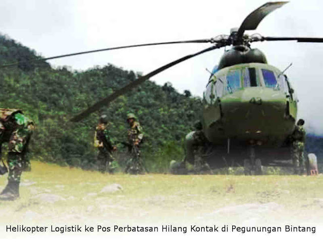 Helikopter Logistik ke Pos Perbatasan Hilang Kontak di Pegunungan Bintang
