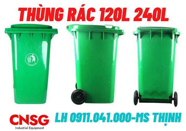 Ban thung rac nhua HDPE 120lit 240lit gia hop ly 0911041000