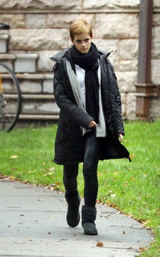 Emma Watson Spandex Candids at Brown University