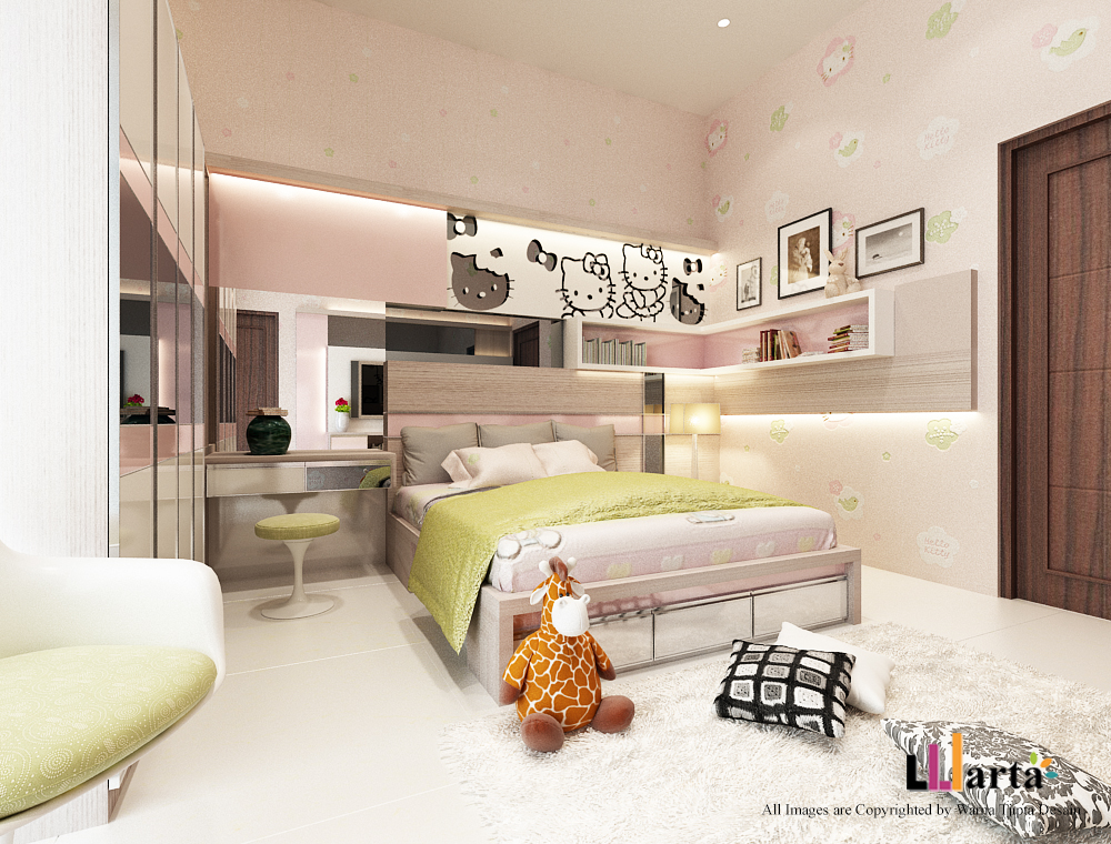 Warna Tjipta Desain  Desain  Interior Kamar  Anak Hello  Kitty 