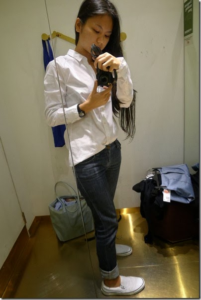 H&M white top X Roxy Gold Coast Straight Cut Skinny
