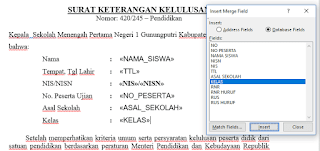 Langkah-langkah Cara Print Massal Menggunakan Fitur Mail Marge