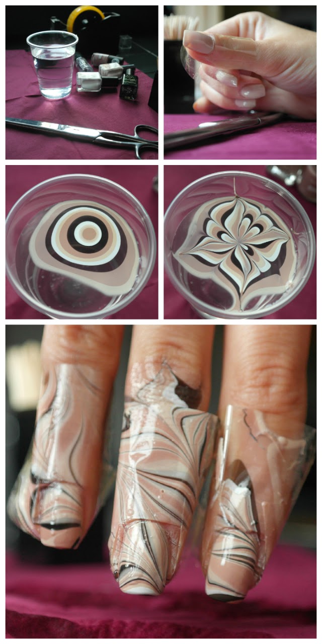 how to water marble nail art