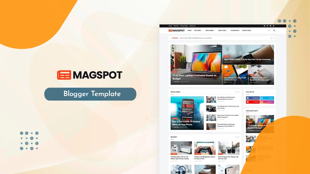 Magspot - Premium News & Magazine Blogger Template