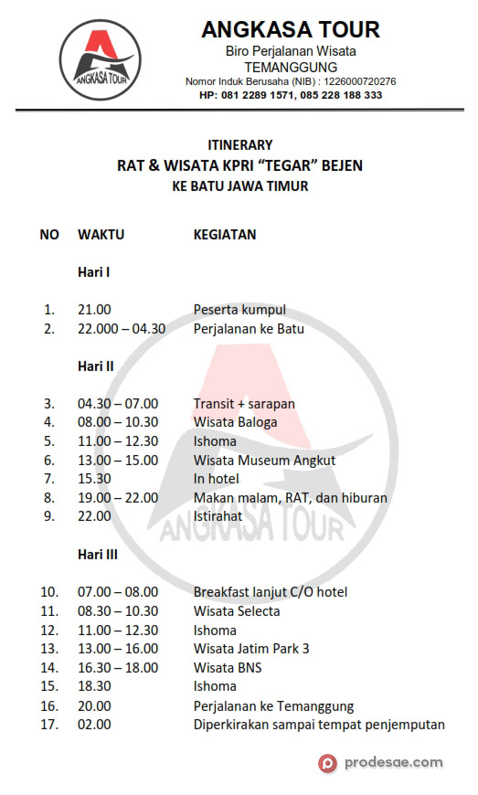 Testimoni Angkasa Tour Temanggung