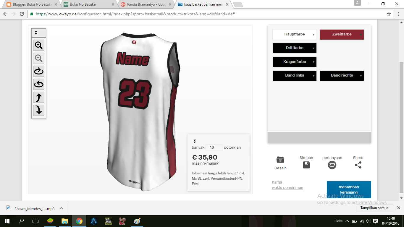 Aplikasi Untuk Mendesain Jersey Basket Online Boku No Basuke