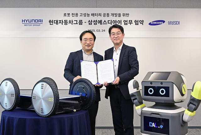 Hyundai, Kia y Samsung SDI colaboran en una batería de alto rendimiento para robótica