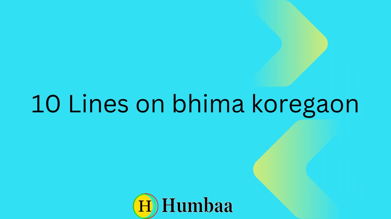 10 Lines on bhima koregaon
