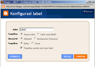 Cara Buat Tag Clouds, Label Blogger