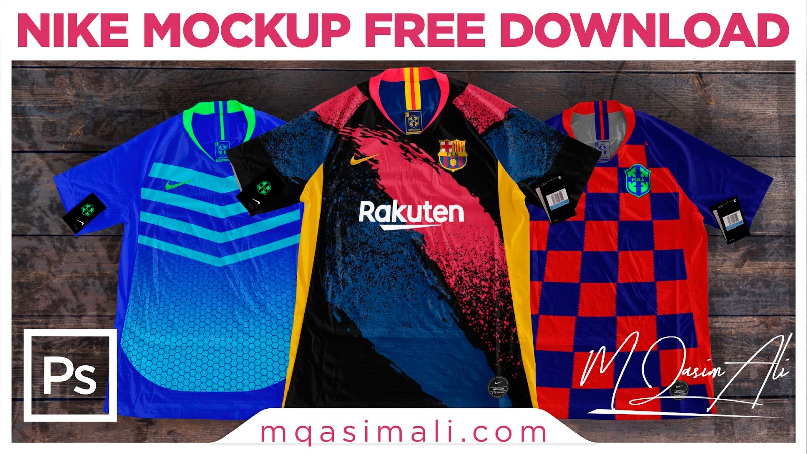Download Nike Football Shirt Mockup Psd Template Free Download By M Qasim Ali M Qasim Ali Sports Templates For Photoshop