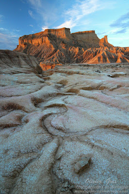 Coucher de soleil dans les Bardenas