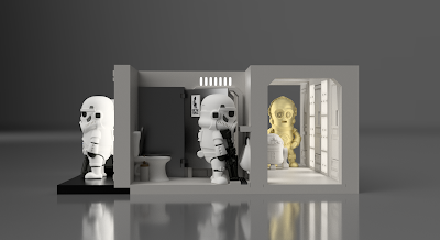Death Star Crew Quarters Diorama - Render 3