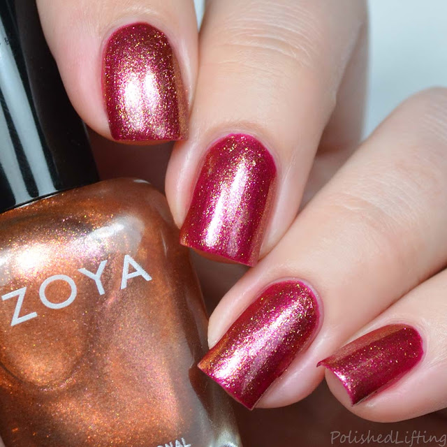 copper metallic nail polish topper