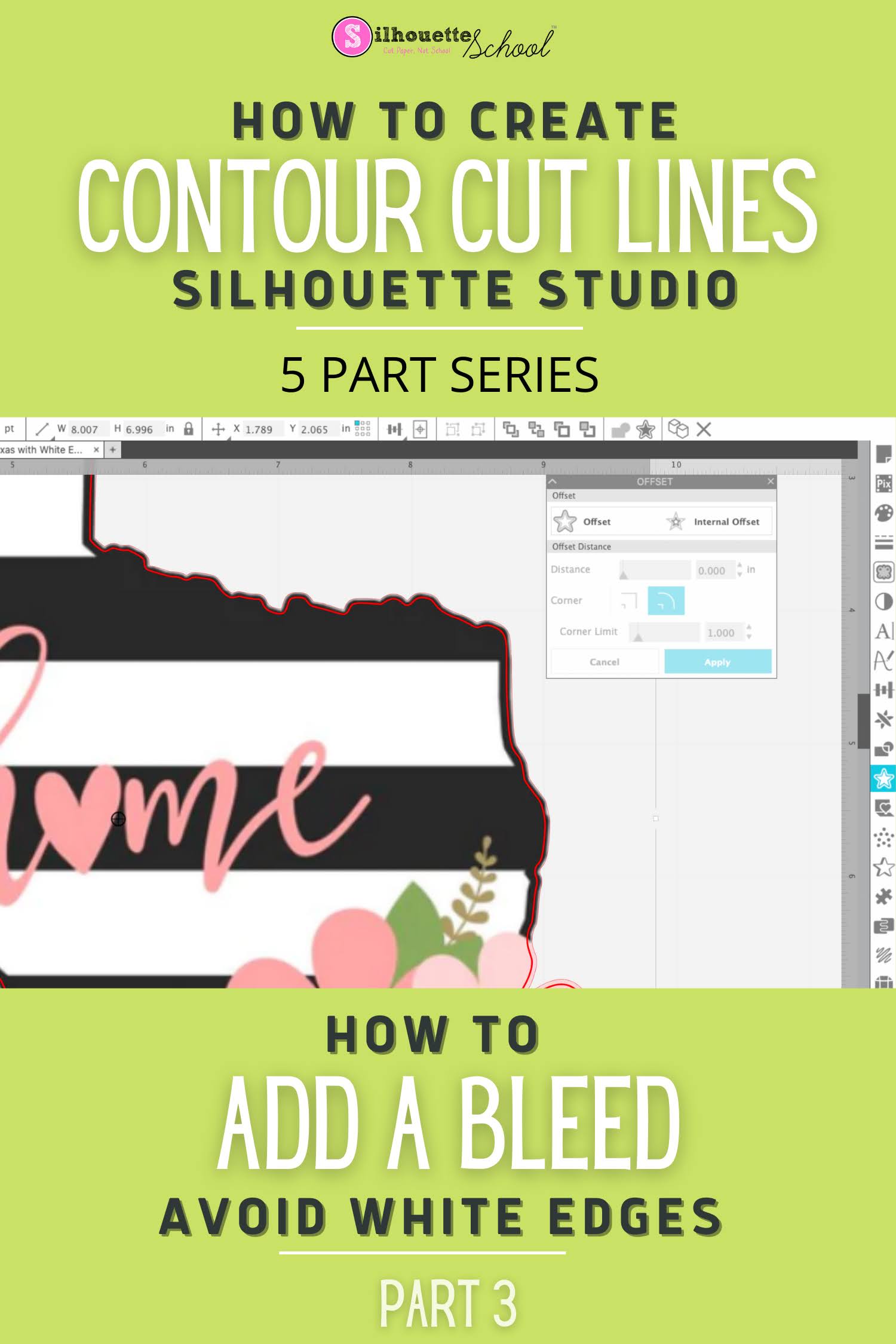 How to Create a Full Bleed Contour Cut Line in Silhouette Studio -  Silhouette School