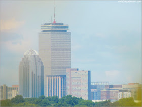 Vista del Prudential desde Spectacle Island