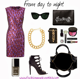 Purple animalier dress, Day to Night, Fashion and Cookies, fashion blogger