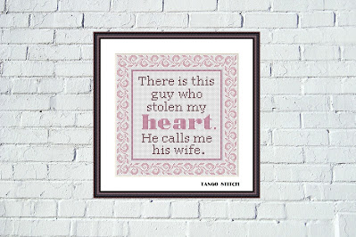 There is this guy romantic cross stitch pattern