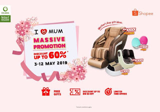 Ogawa Mother Day Promotion with discount up to 60% (3 May - 12 May 2019)