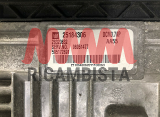 25184306 28320632 96951477 Chevrolet Captiva 2.2 centralina motore Delphi