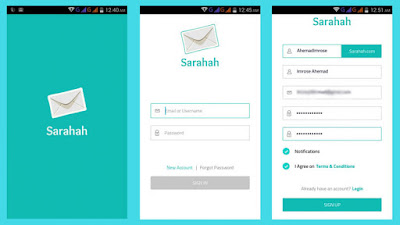 how to use sarahah android app