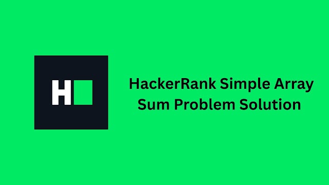 HackerRank Simple Array Sum Solution in JavaScript