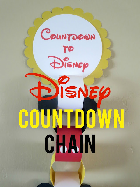 Disney Countdown Chain--a simple and cute way to countdown to your Disney vacation.  (Free print files included!)