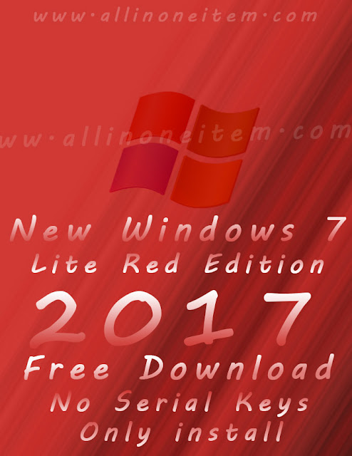 New Windows 7 Super Lite Red Edition 201