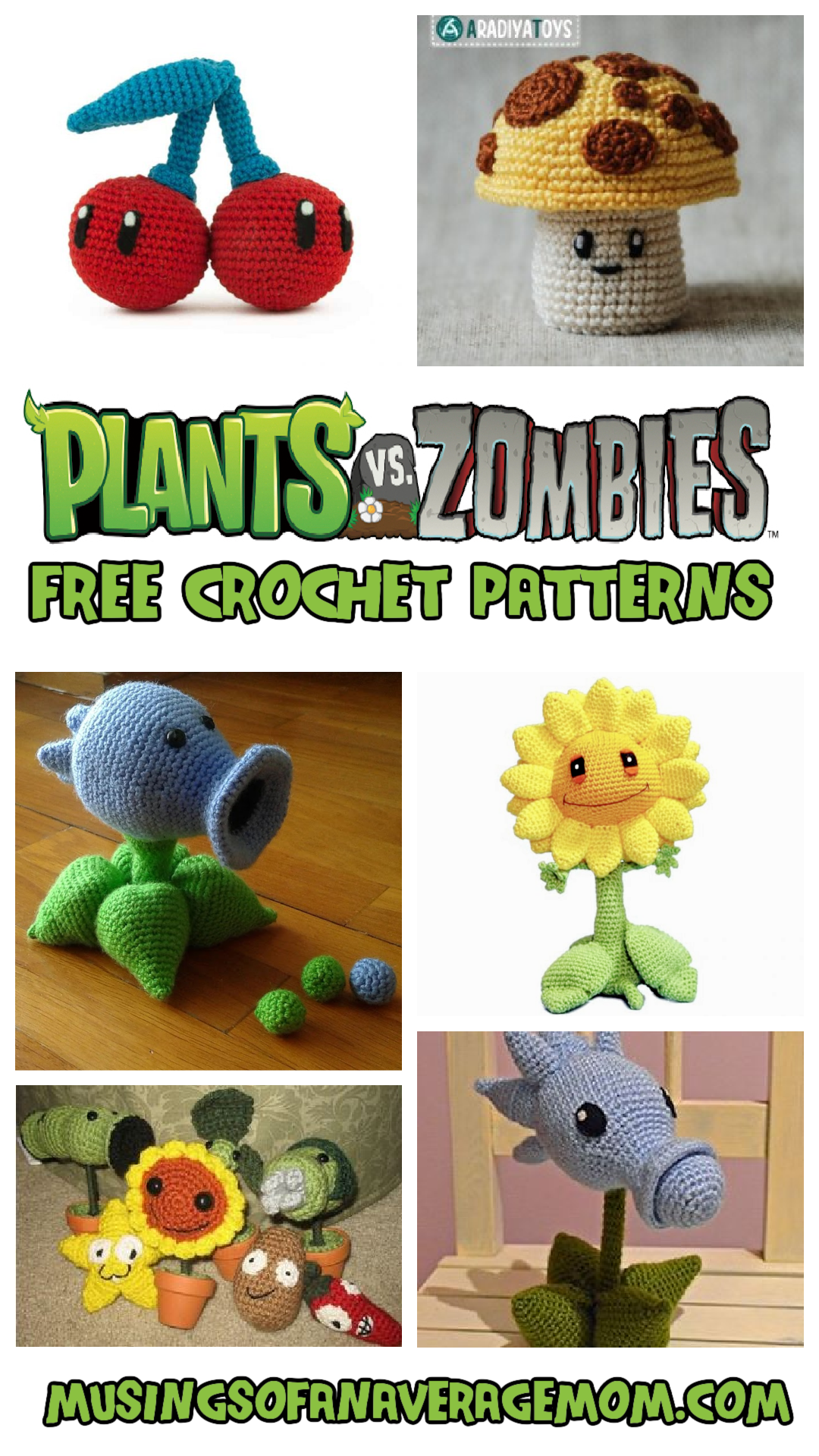 Musings of an Average Mom: Plants vs. Zombies Free Crochet Patterns