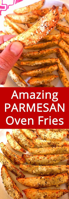 Crispy Baked Garlic Parmesan Potato Fries