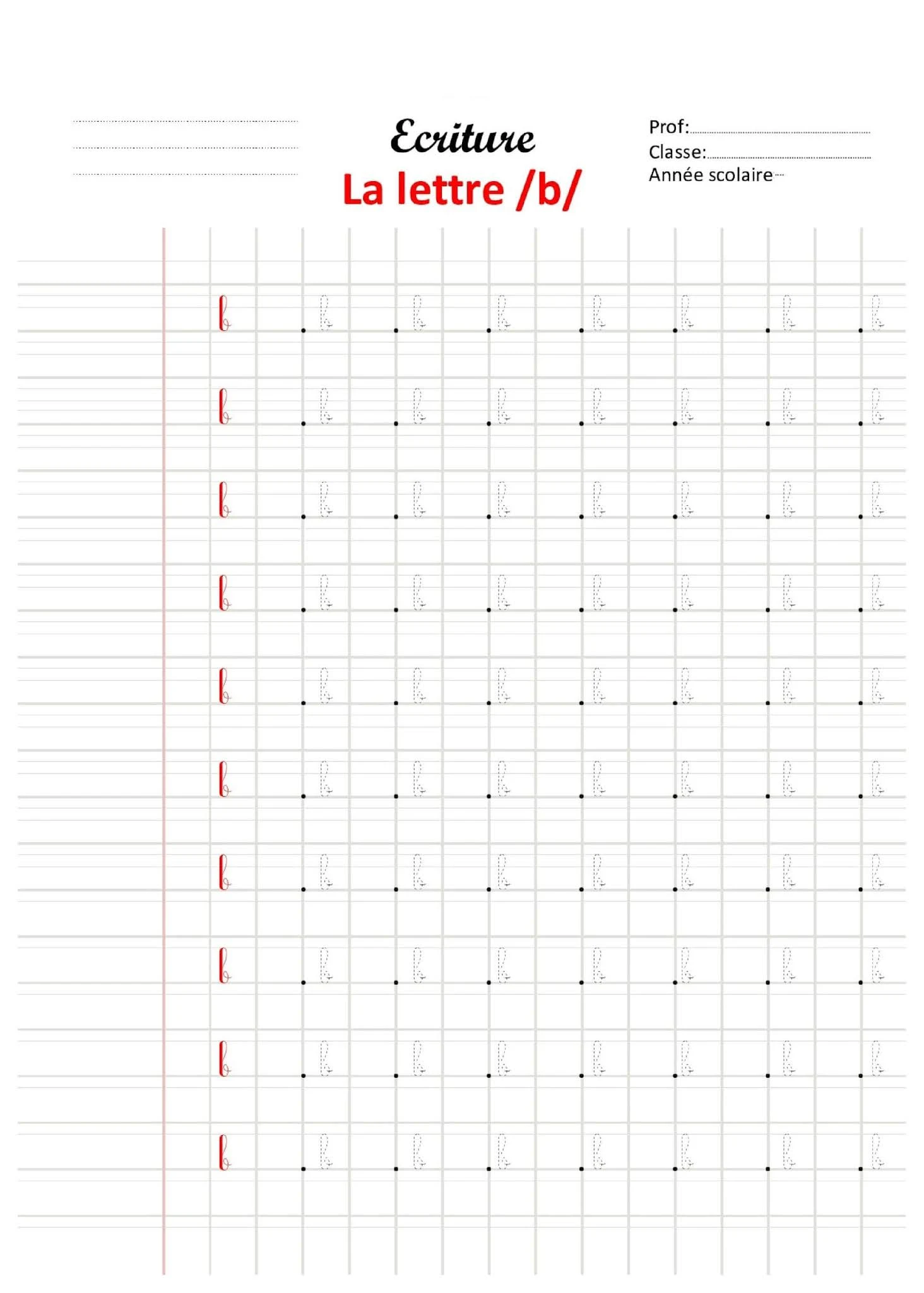 Ecriture La lettre /b/ PDF