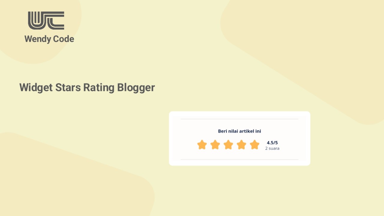 widget stars rating blogger