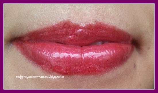 The Body Shop Hi-Shine Lip Treatment Cherry Glimmer Lip Swatches