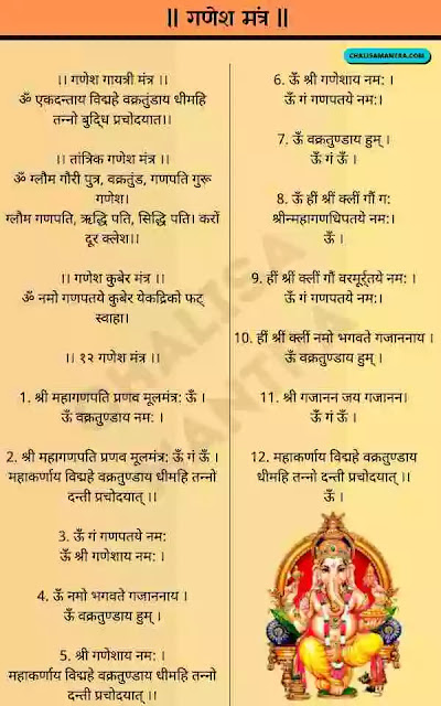 Ganesh Mantra Image Lyrics